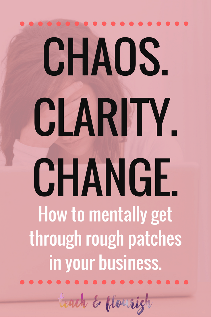 Chaos. Clarity. Change. How to mentally get through business rough patches.