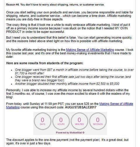 affiliate marketing training ads snapshot